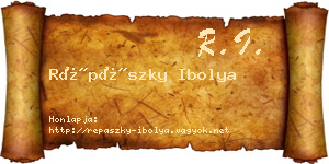 Répászky Ibolya névjegykártya